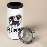 Filipina Girl Philippines Flag Proud Pinay 4 in 1 Can Cooler Tumbler - Wonder Print Shop