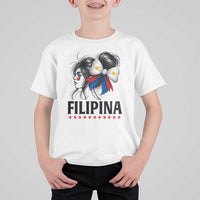 Filipina Girl Philippines Flag Proud Pinay T Shirt For Kid - Wonder Print Shop