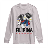 Filipina Girl Philippines Flag Proud Pinay Long Sleeve Shirt - Wonder Print Shop