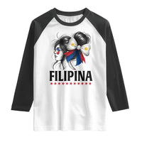 Filipina Girl Philippines Flag Proud Pinay Raglan Shirt - Wonder Print Shop