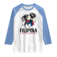 Filipina Girl Philippines Flag Proud Pinay Raglan Shirt - Wonder Print Shop