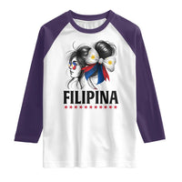 Filipina Girl Philippines Flag Proud Pinay Raglan Shirt - Wonder Print Shop