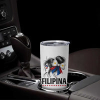 Filipina Girl Philippines Flag Proud Pinay Tumbler Cup - Wonder Print Shop