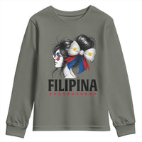 Filipina Girl Philippines Flag Proud Pinay Youth Sweatshirt - Wonder Print Shop