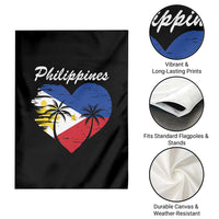 Filipino Pride Garden Flag Pinoy Vintage Philippines Flag Heart - Wonder Print Shop