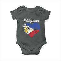 Filipino Pride Baby Onesie Pinoy Vintage Philippines Flag Heart - Wonder Print Shop
