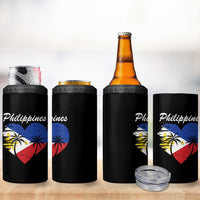 Filipino Pride 4 in 1 Can Cooler Tumbler Pinoy Vintage Philippines Flag Heart - Wonder Print Shop