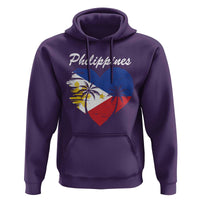 Filipino Pride Hoodie Pinoy Vintage Philippines Flag Heart - Wonder Print Shop