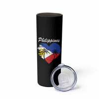 Filipino Pride Skinny Tumbler Pinoy Vintage Philippines Flag Heart - Wonder Print Shop