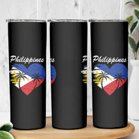 Filipino Pride Skinny Tumbler Pinoy Vintage Philippines Flag Heart - Wonder Print Shop
