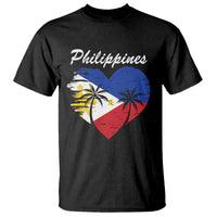 Filipino Pride T Shirt Pinoy Vintage Philippines Flag Heart - Wonder Print Shop