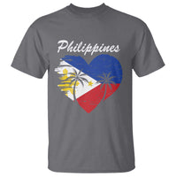 Filipino Pride T Shirt Pinoy Vintage Philippines Flag Heart - Wonder Print Shop
