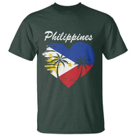 Filipino Pride T Shirt Pinoy Vintage Philippines Flag Heart - Wonder Print Shop