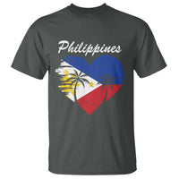 Filipino Pride T Shirt Pinoy Vintage Philippines Flag Heart - Wonder Print Shop
