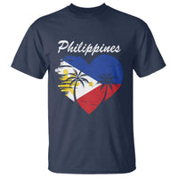 Filipino Pride T Shirt Pinoy Vintage Philippines Flag Heart - Wonder Print Shop