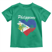 Filipino Pride Toddler T Shirt Pinoy Vintage Philippines Flag Heart - Wonder Print Shop