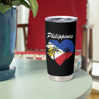 Filipino Pride Tumbler Cup Pinoy Vintage Philippines Flag Heart - Wonder Print Shop