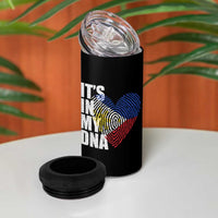 Filipino Pride 4 in 1 Can Cooler Tumbler Its In My DNA Patriotic Philippines Flag - Wonder Print Shop
