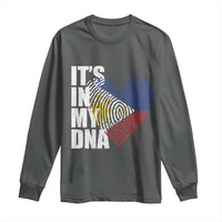 Filipino Pride Long Sleeve Shirt Its In My DNA Patriotic Philippines Flag - Wonder Print Shop