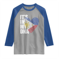 Filipino Pride Raglan Shirt Its In My DNA Patriotic Philippines Flag - Wonder Print Shop