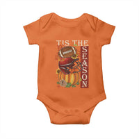 Thanksgiving Tis The Season Baby Onesie American Football Pumpkin Fall Season - Wonder Print Shop