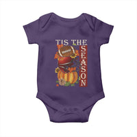 Thanksgiving Tis The Season Baby Onesie American Football Pumpkin Fall Season - Wonder Print Shop