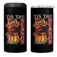 Thanksgiving Tis The Season 4 in 1 Can Cooler Tumbler American Football Pumpkin Fall Season - Wonder Print Shop