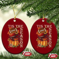 Thanksgiving Tis The Season Ceramic Ornament American Football Pumpkin Fall Season - Wonder Print Shop