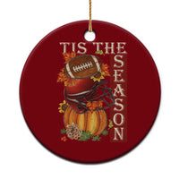 Thanksgiving Tis The Season Ceramic Ornament American Football Pumpkin Fall Season - Wonder Print Shop