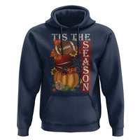 Thanksgiving Tis The Season Hoodie American Football Pumpkin Fall Season - Wonder Print Shop