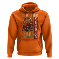 Thanksgiving Tis The Season Hoodie American Football Pumpkin Fall Season - Wonder Print Shop