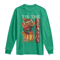 Thanksgiving Tis The Season Long Sleeve Shirt American Football Pumpkin Fall Season - Wonder Print Shop