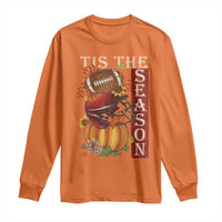 Thanksgiving Tis The Season Long Sleeve Shirt American Football Pumpkin Fall Season - Wonder Print Shop