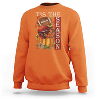 Thanksgiving Tis The Season Sweatshirt American Football Pumpkin Fall Season - Wonder Print Shop