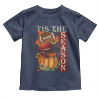 Thanksgiving Tis The Season Toddler T Shirt American Football Pumpkin Fall Season - Wonder Print Shop