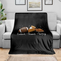 Funny Political Fall Season Throw Blanket Football Dessert Turkey Thanksgiving - Wonder Print Shop