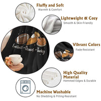 Funny Political Fall Season Throw Blanket Football Dessert Turkey Thanksgiving - Wonder Print Shop