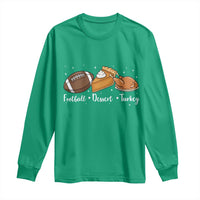 Funny Political Fall Season Long Sleeve Shirt Football Dessert Turkey Thanksgiving - Wonder Print Shop
