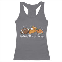 Funny Political Fall Season Racerback Tank Top Football Dessert Turkey Thanksgiving - Wonder Print Shop