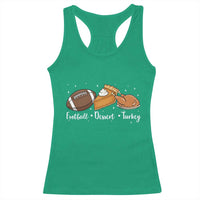 Funny Political Fall Season Racerback Tank Top Football Dessert Turkey Thanksgiving - Wonder Print Shop