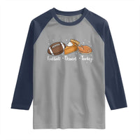 Funny Political Fall Season Raglan Shirt Football Dessert Turkey Thanksgiving - Wonder Print Shop
