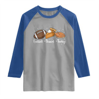 Funny Political Fall Season Raglan Shirt Football Dessert Turkey Thanksgiving - Wonder Print Shop