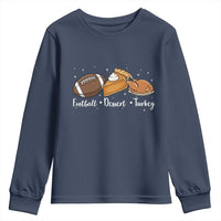 Funny Political Fall Season Youth Sweatshirt Football Dessert Turkey Thanksgiving - Wonder Print Shop