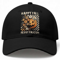Happy Fall Resist Fascism Baseball Cap Halloween Fall Pumpkin