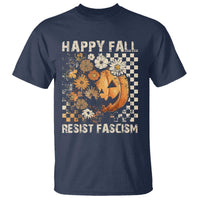 Happy Fall Resist Fascism T Shirt Halloween Fall Pumpkin - Wonder Print Shop