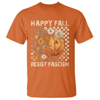 Happy Fall Resist Fascism T Shirt Halloween Fall Pumpkin - Wonder Print Shop
