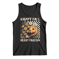 Happy Fall Resist Fascism Tank Top Halloween Fall Pumpkin - Wonder Print Shop