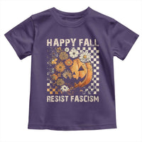Happy Fall Resist Fascism Toddler T Shirt Halloween Fall Pumpkin - Wonder Print Shop