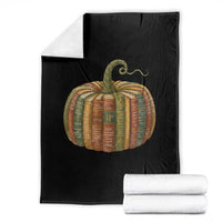 Book Pumpkin Autumn Fall Librarians Bookworm Teacher Throw Blanket - Wonder Print Shop