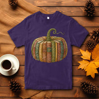 Book Pumpkin Autumn Fall Librarians Bookworm Teacher T Shirt - Wonder Print Shop